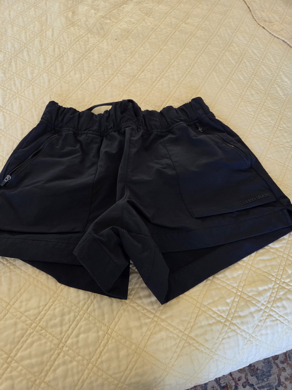 Outdoor Voices Black Layered Athletic Shorts